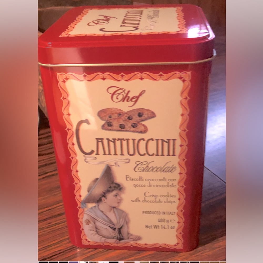 Italian biscuit tin - vintage look Italian cookies